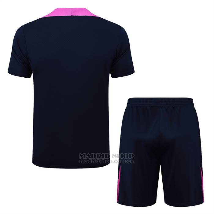 Chandal del Barcelona Manga Corta 2025-2026 Negro Purpura - Pantalon Corto